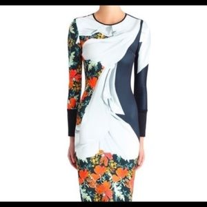 Clover Canyon neoprene body con midi dress.